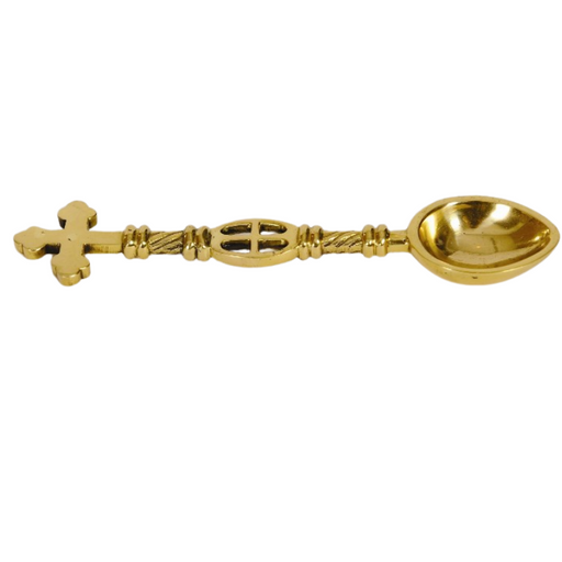 Traditional Cathedral Solid Brass Spoon Traditional Cathedral Censer - Thurible Incense Spoon in Solid Brass