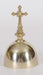 Traditional Chapel Sacristy Bell in Solid Brass Polished Brass and Lacquered Small Single Bell