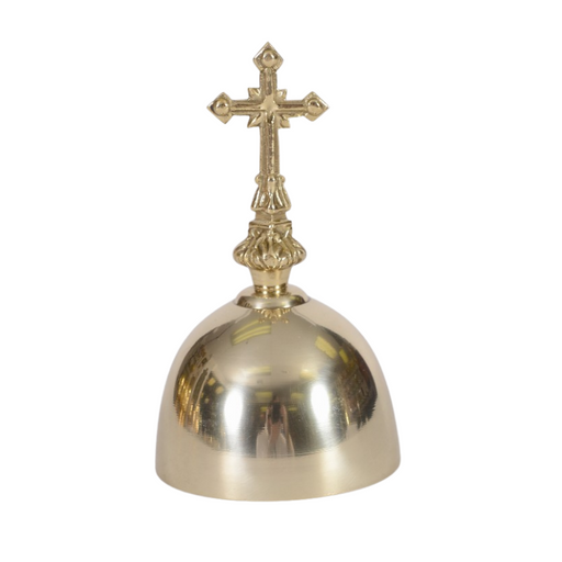 Traditional Chapel Sacristy Bell in Solid Brass Polished Brass and Lacquered Small Single Bell