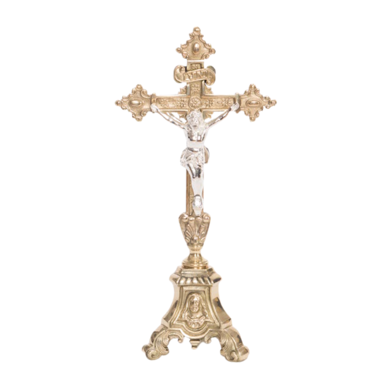 Crucifijo de Altar Tradicional de Doble Cuerpo