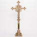 Traditional Fluted Brass Stem Altar Crucifix Fluted Stem Altar Cross Brass Stem Altar Cross with Silver plated Corpus and INRI.