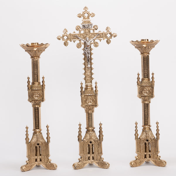 Traditional French Gothic Altar Crucifix