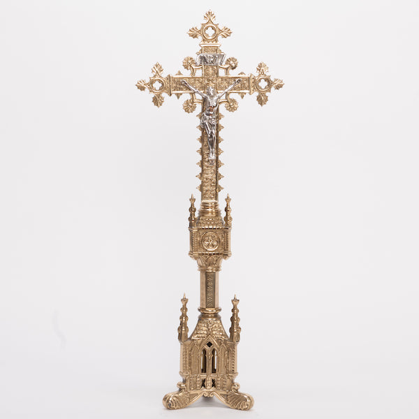 Traditional French Gothic Altar Crucifix