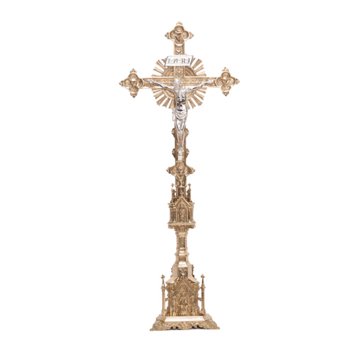 Traditional French Gothic Style Altar Crucifix Gothic style Altar Cross (33 1/2")