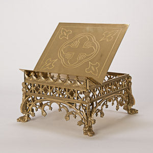 Soporte de misal gótico tradicional con tapa ajustable