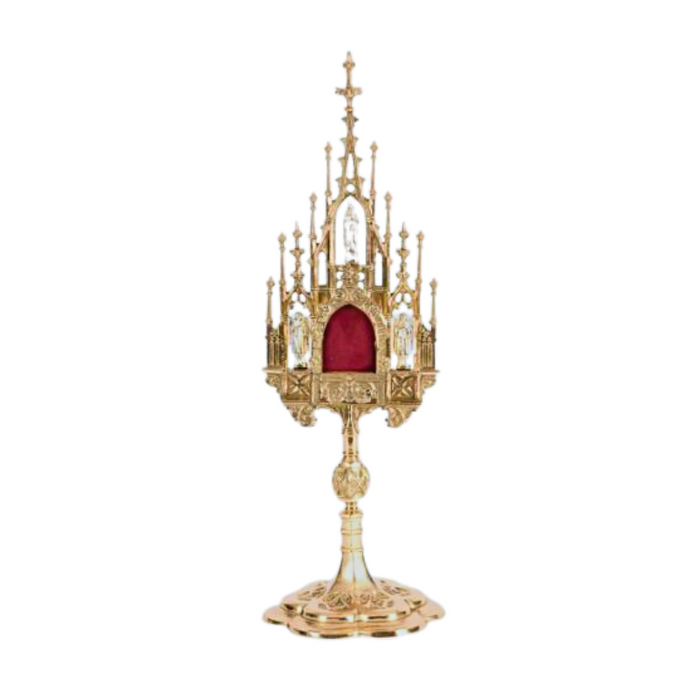 Solid Brass Traditional Gothic Style Reliquary
