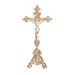 Traditional Holy Family Altar Crucifix Traditional 11 1/2" Altar cross with the "HOLY FAMILY" on the base. Small Altar Cross with silver plated Corpus and INRI.