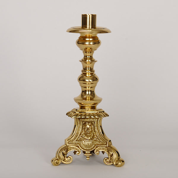 Traditional Holy Family Brass Altar Candlestick