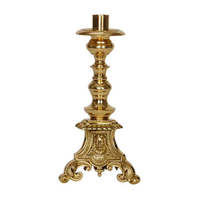Traditional Holy Family Brass Altar Candlestick