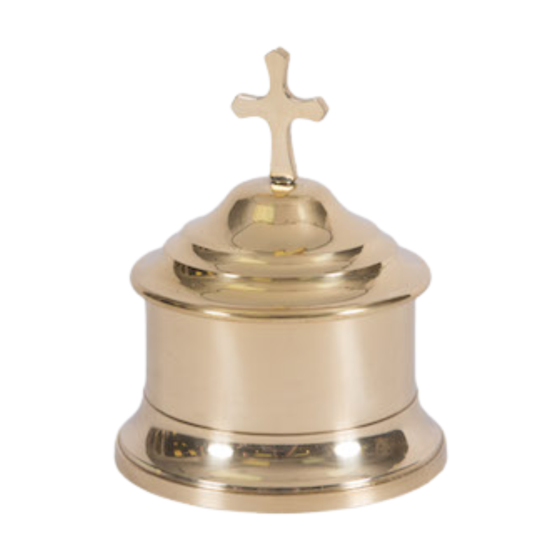 Traditional Host Eucharist Box Brass