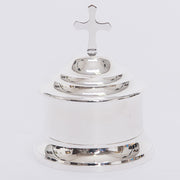 Traditional Host Eucharist Box Silver Plated