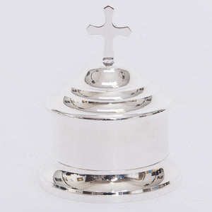 Traditional Host Eucharist Box Silver Plated