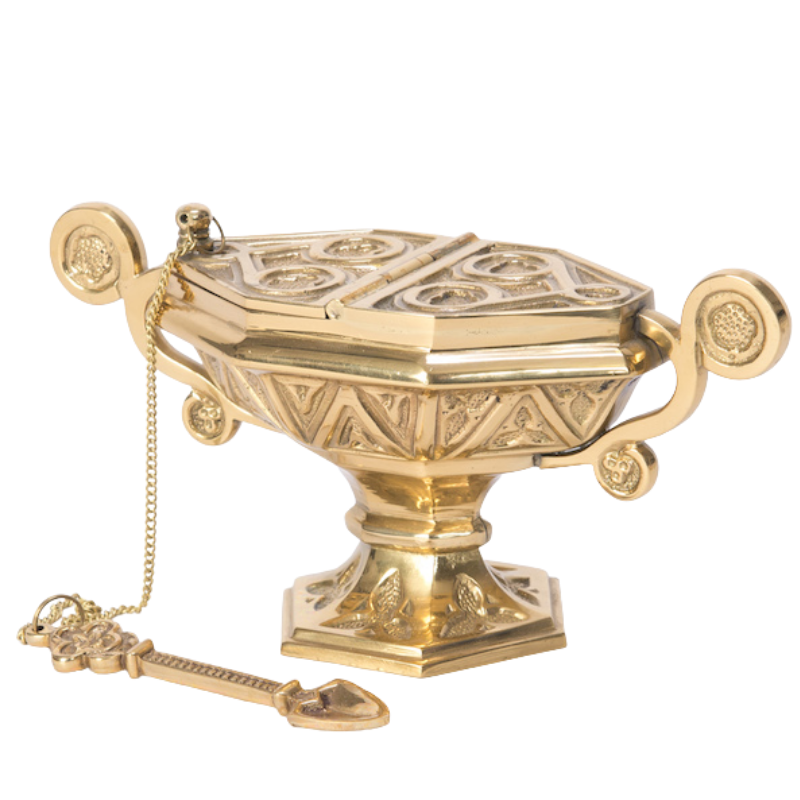 Traditional Incense Boat and Attached Spoon with Chain — Agapao Store