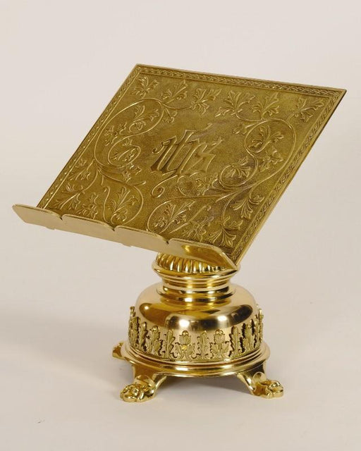 raditional Missal Bible Sacramentary Stand in Solid Brass Polished Brass and Lacquered Missal Stand- Adjustable height Book Rest.