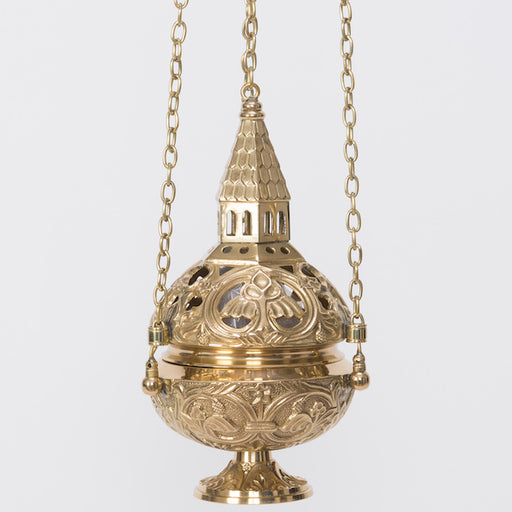 Traditional Polished Brass Censer Traditional Censer / Thurible with removable charcoal cup.