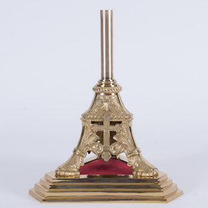 Traditional Processional Cross Base Stand in Solid Brass