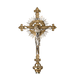 Traditional Processional Crucifix in Solid Brass Processional cross- with rays silver plated corpus