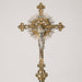 Traditional Processional Crucifix in Solid Brass Processional cross- with rays silver plated corpus