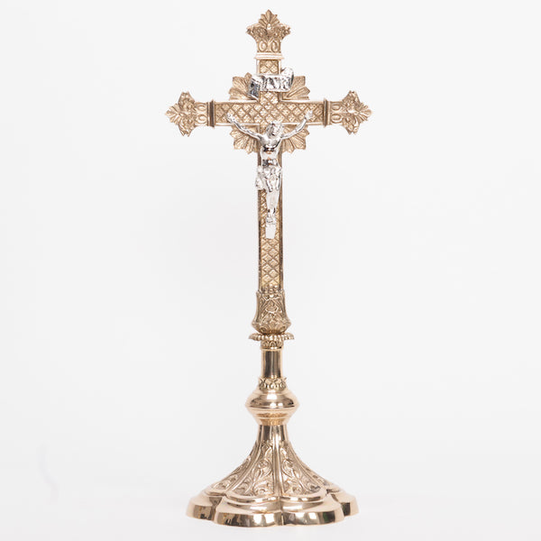 Traditional Vintage Style Solid Brass Altar Crucifix Vintage Style Solid Brass Church Altar Cross