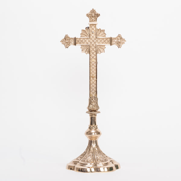 Traditional Vintage Style Solid Brass Altar Crucifix Vintage Style Solid Brass Church Altar Cross