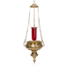 Traditional Altar Hanging Sanctuary Lamp Polished Brass and Lacquered Large Hanging Sanctuary Lamp