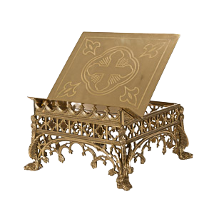 Soporte de misal gótico tradicional con tapa ajustable