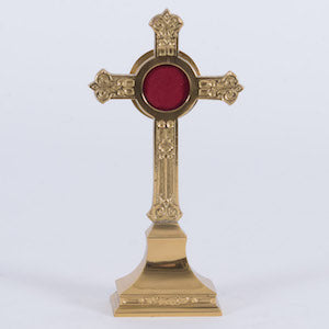 True Cross Reliquary in Solid Brass