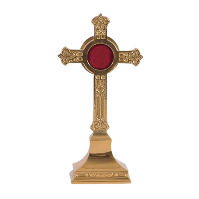 True Cross Reliquary in Solid Brass