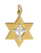 Two-toned Sterling Silver Star of David with Silver Cross Pendant
