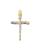 Two Tone Sterling Silver Nail Crucifix with 20" Chain Crucifix Crucifix Symbolism Catholic Crucifix items