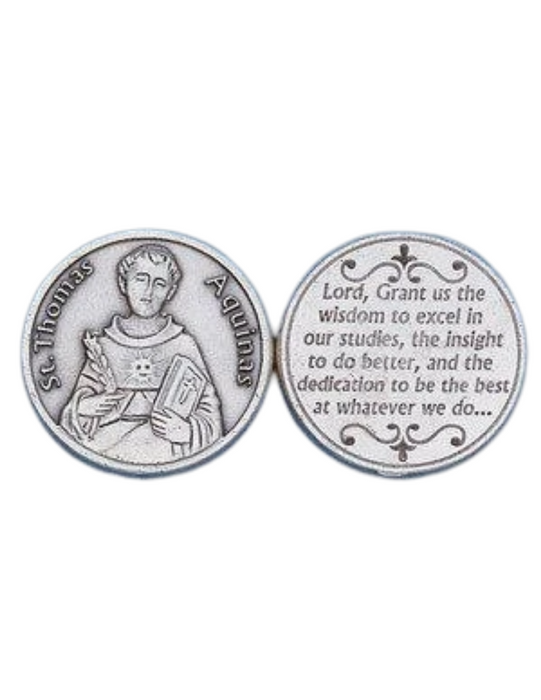 Italian Pocket Token - St. Thomas Aquinas