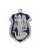 Blue Pewter St. Michael Police Badge Medal with 24" Silver Tone Chain