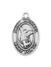 Sterling Silver St. Michael Medal with 13" L Rhodium Plated Chain St. Michael Medal  St. Michael Medal Necklace
