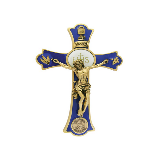 8" H St. Michael Holy Mass Crucifix St. Michael Holy Mass Crucifix Military Protection St. Michael Armed Forces Protection Armed Forces Guidance