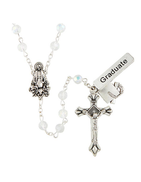 Graduate Rosary - Crystal graduation gift graduation souvenir graduation present graduation keepsake
