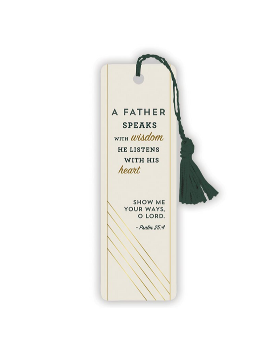 Father Speaks with Wisdom Bookmark - Versemark father's day gift father's day keepsake father's day symbols