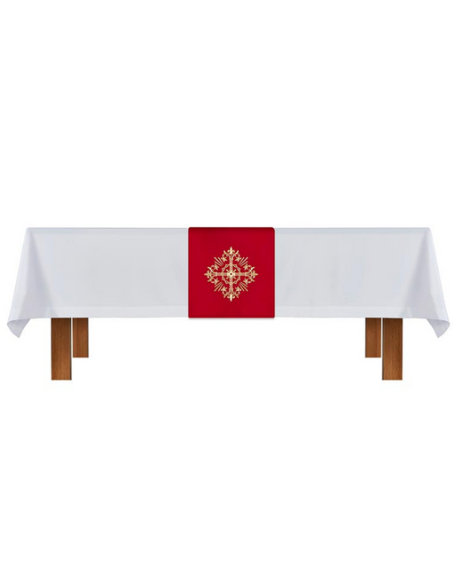 Red and White Altar Frontal and Trinity Cross Overlay Cloth Holy Trinity Father, Son and the Holy Spirit Holy Trinity Catholic items Holy Trinity keepsake