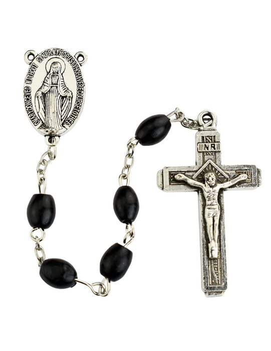 Blackwood Miraculous Medal Rosary in a Card Miraculous Medal Rosary in a Card Black Miraculous Medal Rosary in a Card