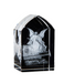 Guardian Angel Etched Glass  Tower Crystal Crystal photo Glass Laser Etched image