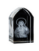 The Immaculate Heart of Mary Etched Glass  Etched Glass Tower Crystal Crystal photo Glass Laser Etched image Laser Image in Crystal Glass