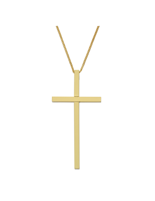 Gold Plated Cross Pendant with Chain  charm pendant cross pendant necklace Gold Plated Cross necklace