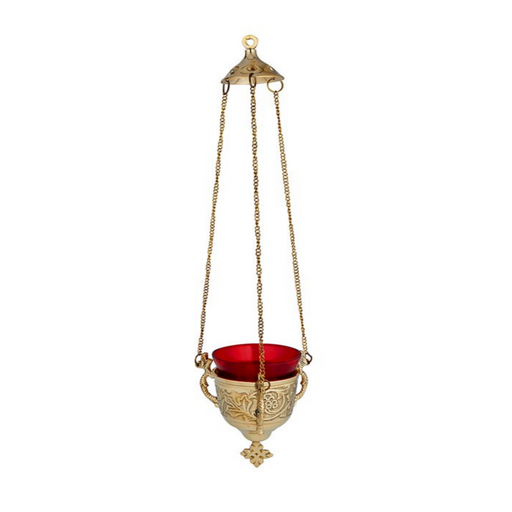 Hanging Sanctuary Lamp with Ruby Glass Sanctuary Lamp Ornate Altar Sanctuary Lamp Sanctuary Lamp with globe Traditional Sanctuary Lamp