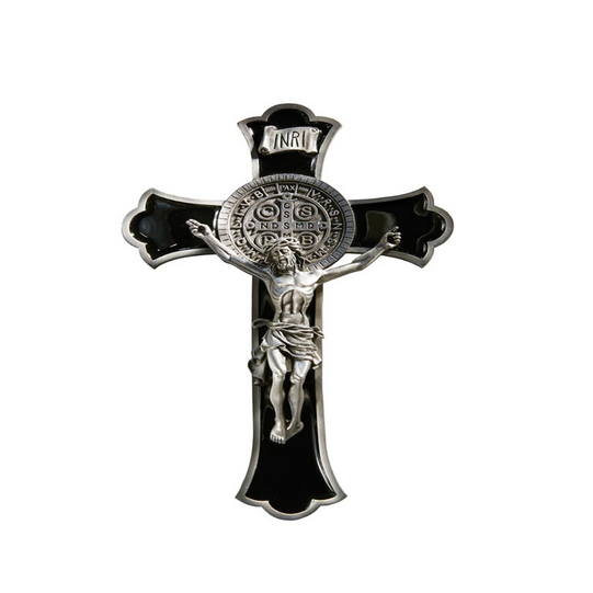 St. Benedict Black Enameled Crucifix Crucifix Crucifix Symbolism Catholic Crucifix items