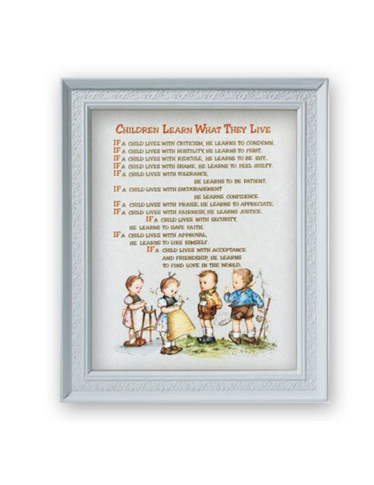 Children Learn What They Live in Framed Print Children Learn What They Live frame Children Learn What They Live