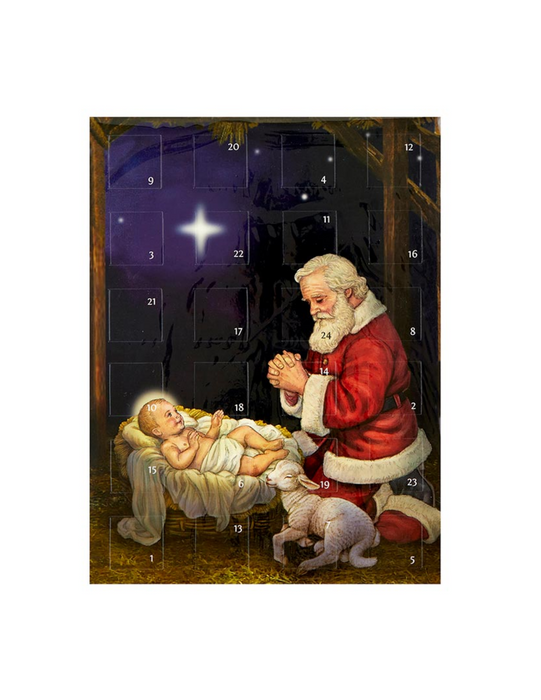 11" H Adoring Santa Advent Calendar - 1 Piece Per Package