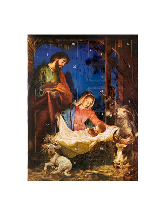 11" H For Unto You Is Born A Savior Advent Calendar - 12 Pieces Per Package