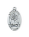 Sterling Silver St. Anne Medal w/ 18" Rhodium Chain Sterling Silver St. Anne Medal Sterling Silver St. Anne necklace