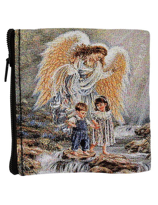 Guardian Angel Tapestry Rosary Pouch