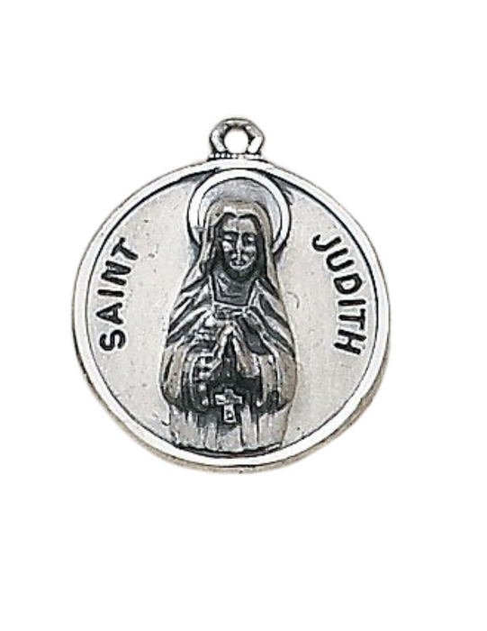 St. Judith Sterling Patron Medal with 18" L Chain