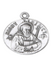 Sterling Silver St Benedict Medal with 18" L Stainless Steel Chain Holy Medals Holy Medal Necklace Medals for Protection Necklace for Protection